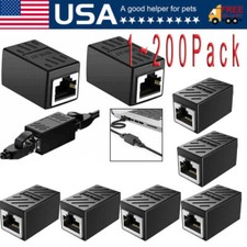 RJ45 Inline Coupler Cat6/Cat5e Ethernet Network Cable Extender Connector Lot picture