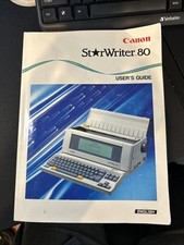 Canon Starwriter 80 User’s Guide picture