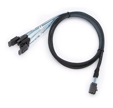 Internal HD Mini SAS SFF-8643 to 4 SATA w/Latch Cable picture