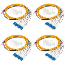 4 PCS LC/UPC Fiber Optic Pigtail 12 Strand SingleMode 9/125 Cord 1.2m picture