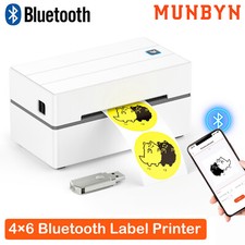 MUNBYN Bluetooth Label Printer 4x6 Thermal Shipping Label Printer for USPS FedEx picture