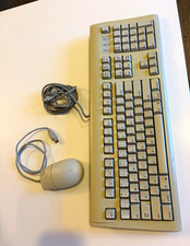 Vintage AppleDesign Keyboard M2980 & Mouse II M2706 ADB Cable Bundle Mac picture