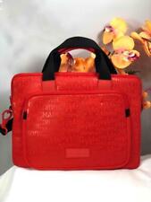 MARC BY MARC JACOBS Scarlet Red Embossed Padded Laptop Shoulder Bag picture