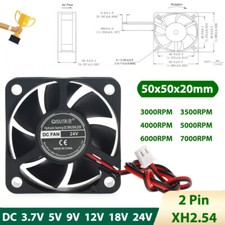 5020 DC Brushless Cooling Fan Mini Silent Fans 3.7/5/9/12/18/24V 3000RPM-7000RPM picture