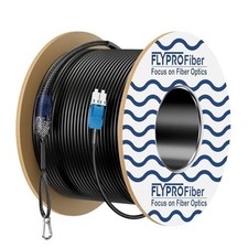 FLYPROFiber Outdoor Single Mode LC to LC Fiber Patch Cable 75M 246ft Spool picture