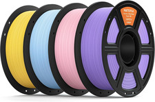 Matte PLA Filament 1.75mm Bundle 4kg 4pcs Spool for 3D Printers Sunshine Yellow picture