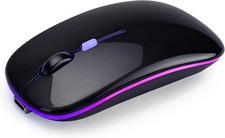 Wireless Bluetooth Mouse Rechargeable Long Lasting Dual Mode - BT 5.2 & 2.4G Sil picture