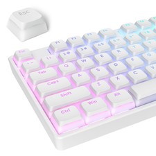 Pudding Keycaps 117 Key PBT Double Shot XDA Profile Anti Grease White picture
