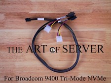 NVMe cable for Broadcom 9400 SFF-8643 to 2x SFF-8639 U.2 80 cm [CBL-A0065L-01] picture