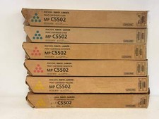 6 OEM Ricoh MPC5502,C5502A,C4502,4502A CCMMYY Toners 841752,841753,841754 picture