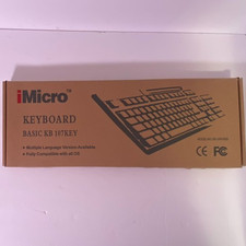 iMicro KB-US819EB Basic KB 107 Key Standard English Black *NEW* picture