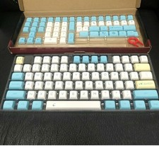 Blue White 132 Keys Set Space Key Length 118MM Key Caps Set Keycaps XDA Height picture