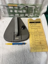 Vintage IBM Carriage Control Tape Punch + Flow Chart Templates + Pen picture