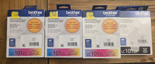 New Sealed Brother Genuine LC101CL Color Ink Cartridge 3-Pack Lot of 3 Exp  2025 picture