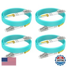 RamboCables OM3 Multimode LC Fiber Patch Cable 26ft 8m 4Pack picture