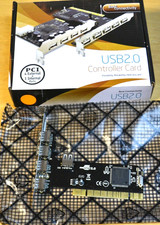 New - SYBA PCI USB 2.0 4+1 port controller card Model SD-V2-5U picture
