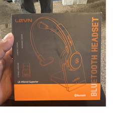 LEVN LE-HS010 Superior Bluetooth Headset Black Boom Mic USB Dongle Stand picture