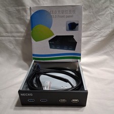 1 PC 3.5 Inch Front Panel Floppy Bay 4 Ports USB 3.0 & 2.0 HUB Expansion Adapter picture