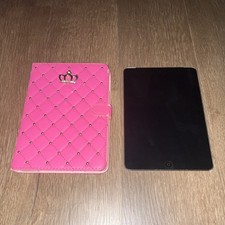 Apple iPad mini 2 Series Gray iOS Tablet Bundled with Pink Case Cover picture