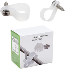 50 Pack 1/2 Inch Rope Light Clips,Cable Wire Clips Clamp P-Style Mounting Clips picture