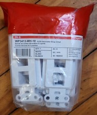 10 Pack Of Legrand WP3413-WH 10  Decorator 3 Port Straps White - Brand New picture