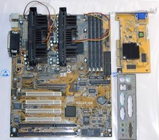 ATX Motherboard Motherboard Asus P2L97-DS REV 1.03 2x Slot 1 333Mhz 512MB AGP PCI picture