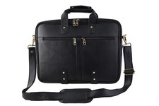 LIFESTYLE Black Faux Vegan Leather Slim Vintage Messenger Crossbody Shoulder ... picture
