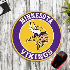 MINNESOTA VIKINGS CUSTOM ROUND NEOPRENE MOUSEPAD DESK MAT SCHOOL HOME OFFICE picture