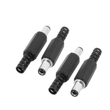 4 Pcs 5.5mm x 2.1mm Male Soldered Type DC Power Connector Adapter picture