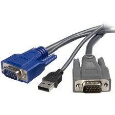 StarTech.com 6 ft Ultra-Thin USB VGA 2-in-1 KVM Cable (SVUSBVGA6) picture