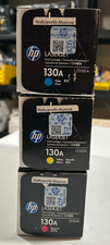 LOT OF ( 3)  HP 130A LASERJET Original HP Toner Cartridge C/M/Y picture