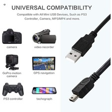 25ft USB 2.0 A to Mini B Cable - Tangle-Free, Fast Data Transfer Up to 480Mbps picture