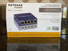 Netgear GS105 V5 Prosafe 5 Port Gigabit Switch WITH POWER ADAPTER picture