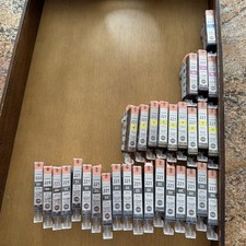 Genuine Canon CLI-221 BK Y M C Ink Cartridges OEM Sealed Lot of 31 picture