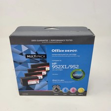 New Office Depot 952XL Ink Cartridges Set Black Yellow Cyan Magenta High Yield picture