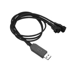 USB to 4 Pin PWM 12V Step-Up Fan Power Adapter Cable 1 to 3 Converter 19.7