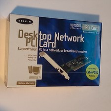 Belkin Desktop Network PCI Card F5D5000  10/100BT Ethernet - NEW SEALED picture