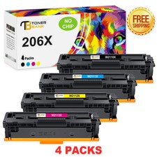 4PK Toner Compatible With HP 206X W2110X Color Laserjet Pro MFP M283cdw No Chip picture