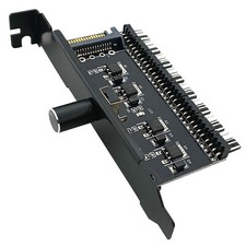 PC Case Fan 8 Way Splitter Speed Controller 3pin 4pin Adapter PCIe Bracket SATA picture