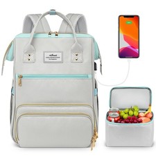 ETRONIK Lunch Backpack, 15.6 Inch Laptop Backpack with USB Port, Stylish Nurs... picture
