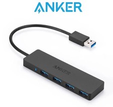 Anker 4-Port USB 3.0 Ultra Slim Data Hub, 0.7 ft  - Black picture