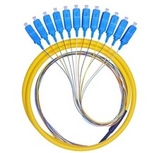 12 Fibers SC Single Mode Color Coded Fiber Optic Pigtail Cable Jumper picture
