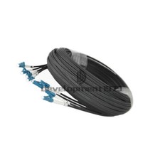 Butterfly 4 Cores Outdoor FTTH Fiber Optic Drop Cable SM LC UPC Patch Cord 150M picture