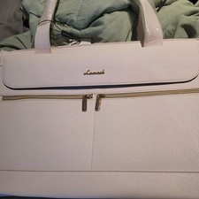 Cream Off White Laptop Bag Women X-LARGE Tote Business Purse Carryall handbag  picture