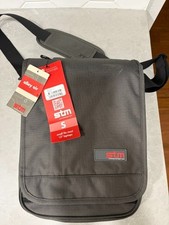 STM Vertical Laptop Bag Messenger Padded Dark Grey Carbon  Alley Air for 13
