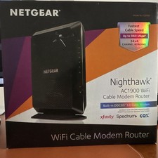 NETGEAR Nighthawk C6900-100NAS Dual Band AC1900 Cable Modem Router picture