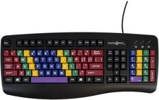 Chester Creek LessonBoard Wired Kids Children Multi-Colored Keyboard picture