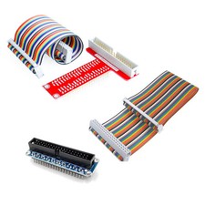 2pcs Raspberry Pi GPIO Breakout Board Breadboard Adapter T Shape + Straight picture