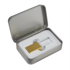 Custom Logo crystal Metal with box Flash Drives 32GB 64GB Pen Drive Memory Stick picture