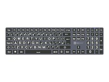 Logic Keyboard XL-Print White on Black TITAN UK PC Keyboard LKB-LPWB-TPC-UK picture